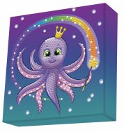 DOTZ BOX radošais komplekts - dimantu glezna magical octopus 15x15cm, 11NDBX063