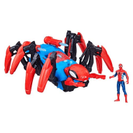 SPIDERMAN crawling and water-spraying spider with a Spiderman figure, F78455L0