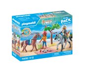 PLAYMOBIL HORSES OF WATERFALL Izjādes ar zirgiem ar Amēliju un Benu uz pludmali, 71470