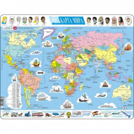 LARSEN puzzle Pasaules karte, K1RU