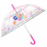 PERLETTI caurspīdīgs lietussargs Girl power 45/8, 15608