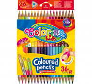 COLORINO CREATIVE Trīstūrveida krāsainie zīmuļi 18 gab./36 krāsas, 68512PTR