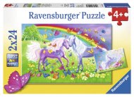 RAVENSBURGER puzle Rainbow Horses, 2x24gab., 9193