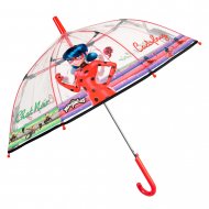 PERLETTI caurspīdīgs lietussargs Miraculous-Lady Bug 45/8, 75281