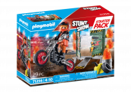 PLAYMOBIL STUNTSHOW Starter Pack triku šova motocikls ar ugunsmūri, 71256