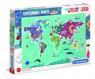 CLEMENTONI puzle Mappe Geo Mondo, 250gab., 29064