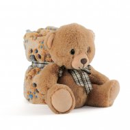 PERLETTI Mīksta plīša rotaļlieta ar segu Teddy bear, 13066