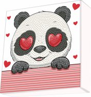 DOTZ BOX radošais komplekts - dimantu glezna panda love 15x15cm, 11NDBX064