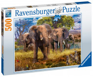RAVENSBURGER puzle Ziloņu ģimene, 500gab., 15040