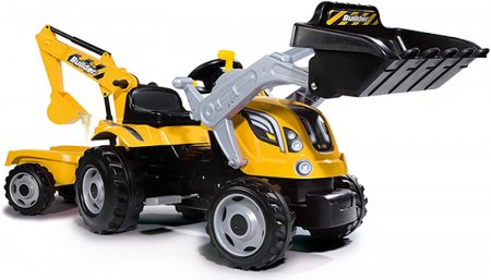 SMOBY traktors Builder Max dzeltens, 7600710301 7600710304