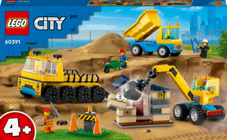 60391 LEGO® City Celtniecības tehnika un celtnis ar graušanas bumbu 60391