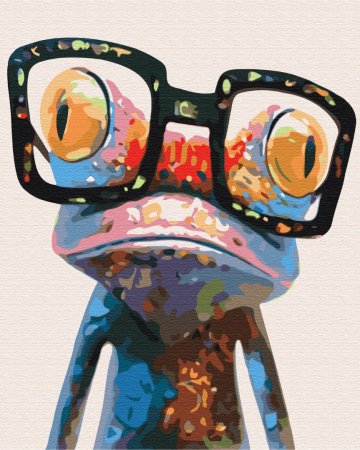 BRUSHME Izkrāso pēc numerācijas Frog with glasses, BS9344 BS9344