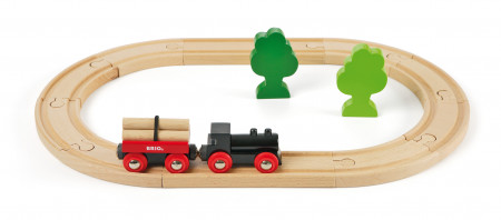 BRIO Mazs, kravas vilciens ar vagonu priekš mežsaimniecības, 33042 33042