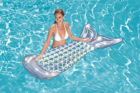 BESTWAY piepūšamais matracis Iridescent Mermaid Tail, 1.93m x 1.01m, 43413 43413