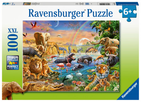 RAVENSBURGER puzle Savanna Džungļi Ūdens, 100gab., 12910 12910