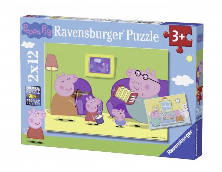 RAVENSBURGER puzle Pepa Pig 2x12pcs, 07596 07596