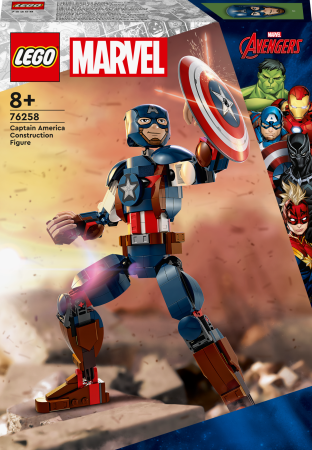 76258 LEGO® Super Heroes Marvel Būvējama Kapteiņa Amerikas figūra 76258