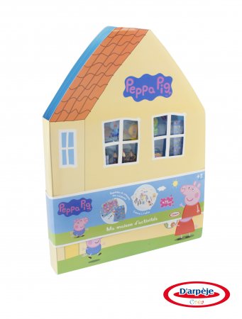 PEPPA PIG radošais komplekts ar zīmēšanas piederumiem Activities House, 75 gb., CPEP002 CPEP002
