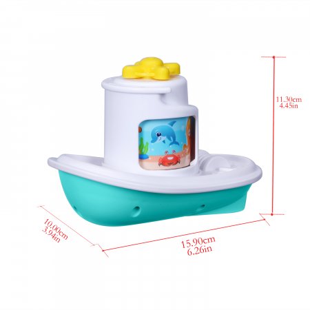 BB JUNIOR bath toy Splash 'N Play Music Tugboat, 16-89024 16-89024