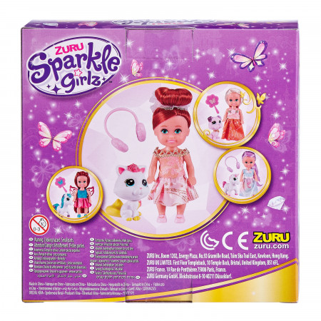 SPARKLE GIRLZ leļļu komplekts Ballerina Princess with Glitter Pet D, 100322 100322
