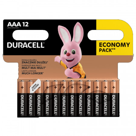 DURACELL akumulators AAA, 12 gab., DURB070 