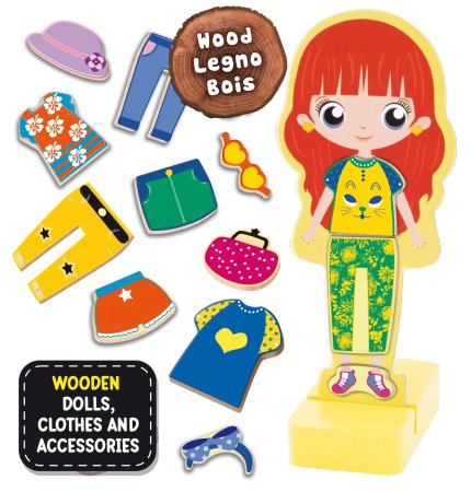 LISCIANI MONTESSORI BABY koka magnētiskā puzle Fashion Doll 50gab., 98361 98361