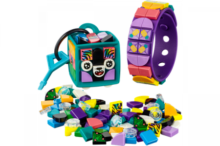 41945 LEGO® DOTS Neona tīģeris — rokassprādze un somas piekariņš 41945
