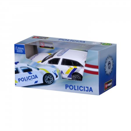 BBURAGO 1:43 automodelis Audi A6 Avant Latvijas policija, 18-30415LV 18-30415LV