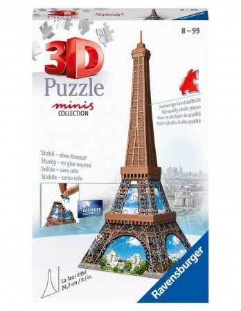 RAVENSBURGER 3D mini ēku puzle Eifeļa tornis, 54gab., 12536 12536