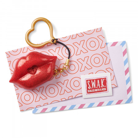 S.W.A.K. atslēgu piekariņš Red Glitter kiss ar skaņu, 4115 4115