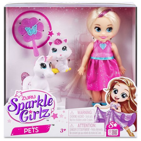 SPARKLE GIRLZ leļļu rotaļu komplekts - Princese ar mājdzīvniekiem, sortiments, 100522 