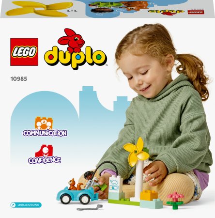 10985 LEGO® DUPLO Town Vēja turbīna un elektroauto 10985
