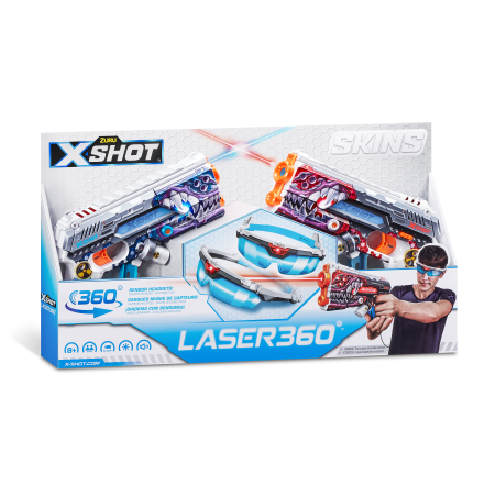 X-SHOT rotaļu pistole "Laser Skins", 2 gab., sortiments, 36602 36602
