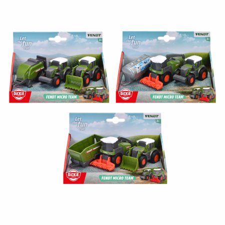 SIMBA DICKIE TOYS traktoru komplekts Fendt Micro Team assort., 203732001 203732001