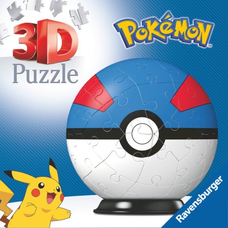 "RAVENSBURGER 3D puzle ""Pokemon Great Ball"", 54 gab., 11265" 11265