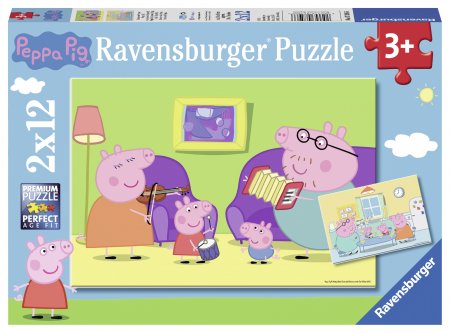 RAVENSBURGER puzle Pepa Pig 2x12pcs, 07596 07596