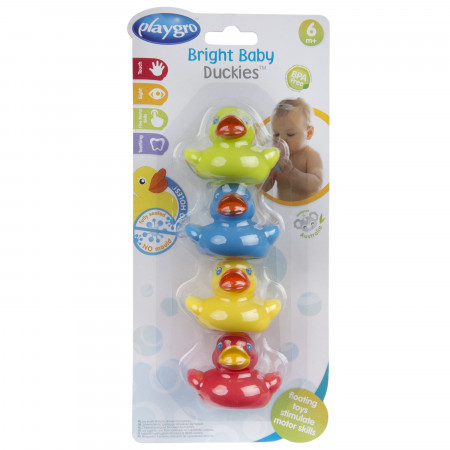 PLAYGRO pilnībā noslēgts vannas rotaļlietas Bright Baby Duckies, 0187480 0187480