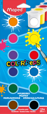MAPED COLORPEPS guašu krāsas 12x25ml, 228106000000 228106000000