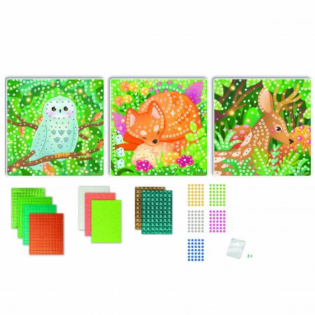 SYCOMORE radošais komplekts, mosaics sticker art, forest animals, CRE7058 CRE7058