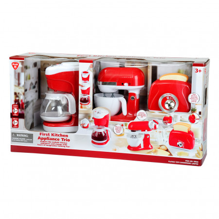 PLAYGO virtuves rīki sarkani(kafijas automāts, mikseris, tosteris), 38166 38166
