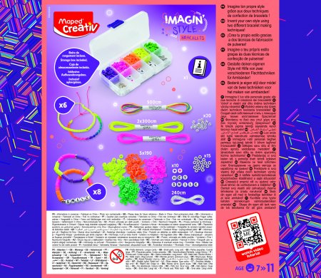 MAPED CREATIV Rokdarbu komplekts ImagineStyle rokassprādzes Neon, 3154149074044 3154149074044