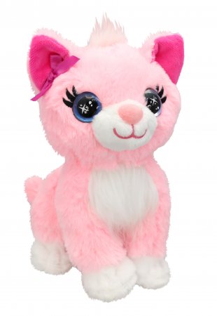 CUTEKINS plīša rotaļlieta, rozā kaķēns ar somiņu, 35059 35059