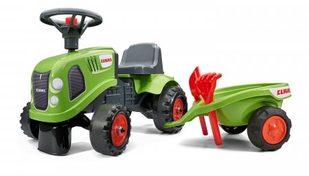 FALK Baby Claas skrejmašīna - traktors ar piekabi, grābekli un lāpstu, 212C 212C