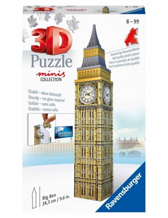 RAVENSBURGER 3D mini ēku puzle Big Ben, 54gab., 11246 11246