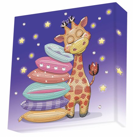 DOTZ BOX radošais komplekts - dimantu glezna giraffe pillow 22x22cm, 11NDBX078 11NDBX078