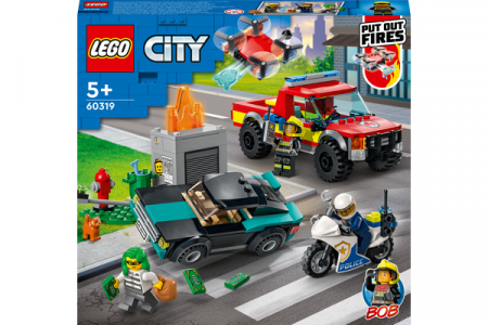 60319 LEGO® City Fire Ugunsdzēsēju operācija un policijas pakaļdzīšanās 60319