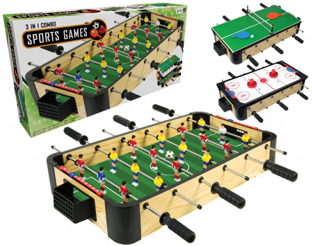 AMBASSADOR Triple-Play Galda futbols  (+Ping Pong + Slide Hockey), MA3153_24 MA3153_24