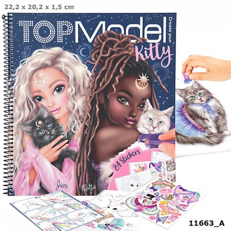 TOPMODEL Create Your Kitty krāsojā grāmata 2021, 11663 11663