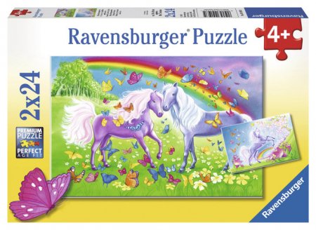 RAVENSBURGER puzle Rainbow Horses, 2x24gab., 9193 9193