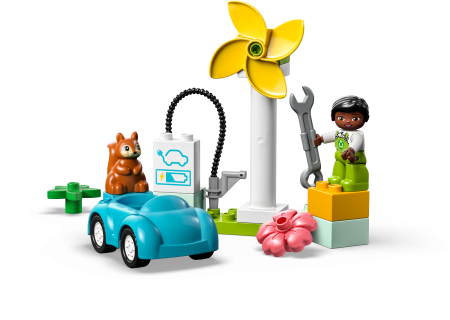 10985 LEGO® DUPLO Town Vēja turbīna un elektroauto 10985